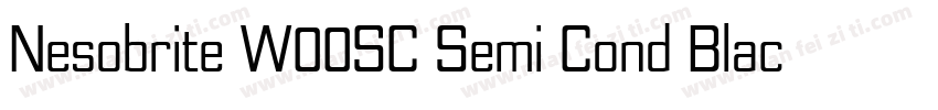 Nesobrite W00SC Semi Cond Black字体转换